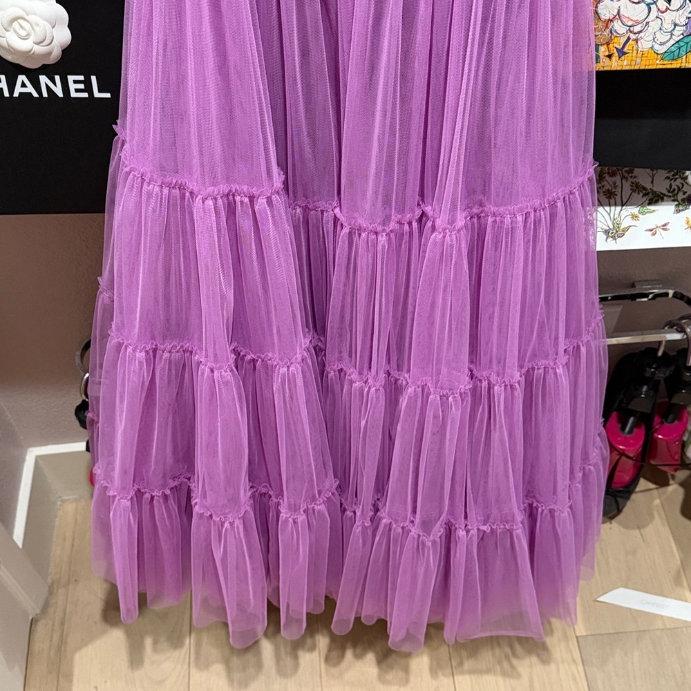 Hill House Home Lilac Ruffled Smocked tulle Dress - Picture 5 of 5